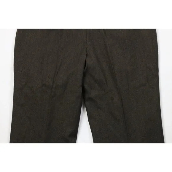 Vintage 90s Streetwear Mens Size 36x32 Wool Knit Wide Leg Chino Pants Green USA